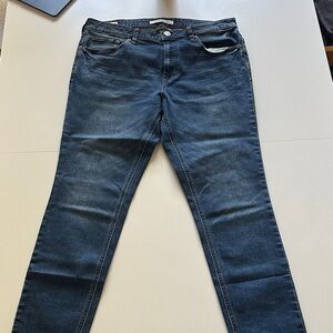 PacSun Men's Stacked Skinny Jeans in Dark Blue